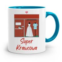 Kubek Błękitny Krawcowej Krawca Super Krawcowa Z Nadrukiem Ze Zdjęciem