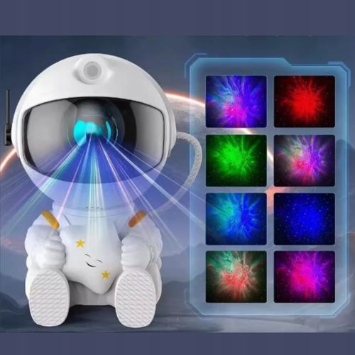 PROJEKTOR GWIAZD Astronauta LAMPKA NOCNA LED dla dzieci RZUTNIK NIEBA PILOT na Arena.pl
