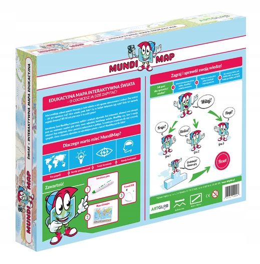 INTERAKTYWNA MAPA ŚWIATA Z PENEM / PIÓREM MUNDIMAP GRY EDUKACJA ARTGLOB zdjęcie 10