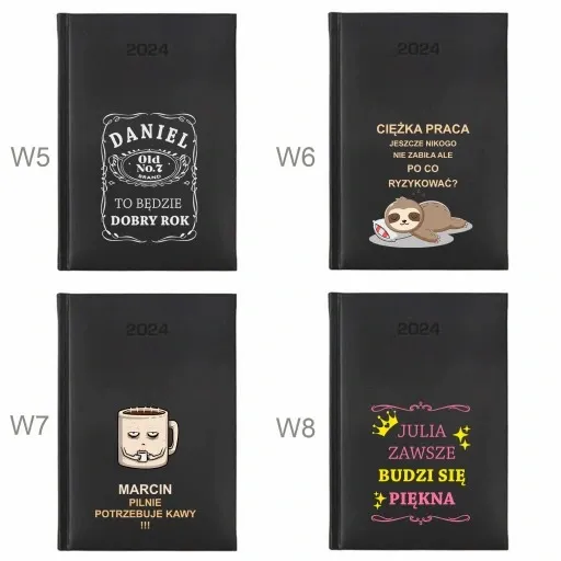 PERSONALIZOWANY KALENDARZ KSIĄŻKOWY PLANER TERMINARZ 2024 A5 NADRUK zdjęcie 10