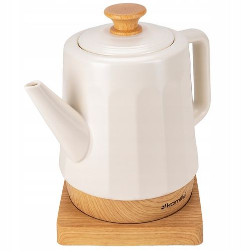 CZAJNIK ELEKTRYCZNY BEZPRZEWODOWY CERAMICZNY KAMILLE 1500 W 1,5 L na Arena.pl