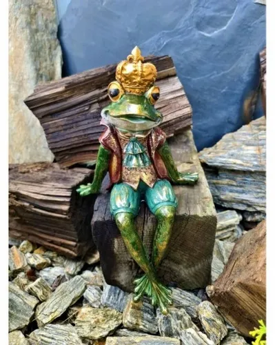 FIGURKA FIGURA ŻABA ŻABKA SIEDZĄCA W KORONIE na Arena.pl