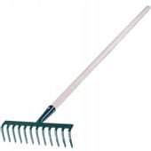 GRABIE DO TRAWY LIŚCI DREWNIANY TRZONEK 12-ZĘBNE