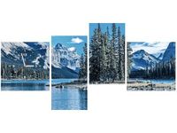 45CM 120CM ZEGAR 4 ELEM JEZIORO MALIGNE ZIMĄ ŚCIENNY