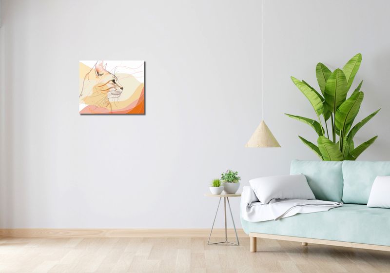 Obraz 50x40cm Delikatny Profil Kota zdjęcie 2