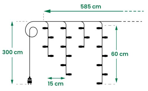 kurtyna led całoroczna sterowana aplikacją dekoracja świetlna 200 girlanda na Arena.pl