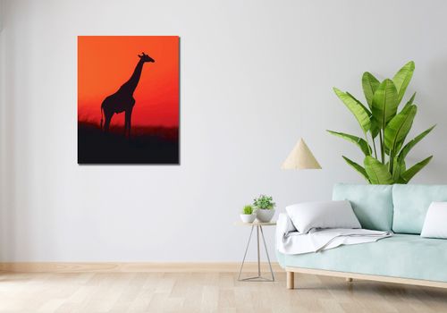 Obraz 70x90cm Żyrafa w Czerni na Arena.pl