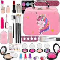 KUFEREK KOSMETYKÓW ZESTAW DO MAKIJAŻU I PAZNOKCI JEDNOROŻEC DZIECI PREZENT