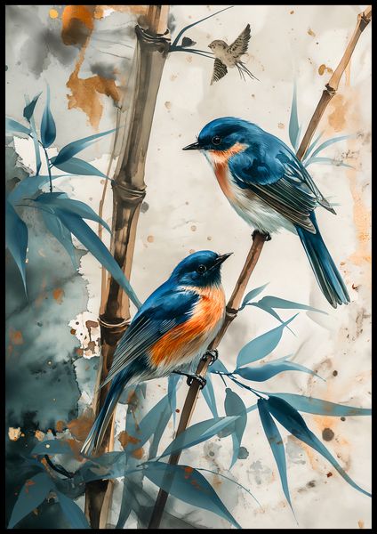 Plakat 70x100cm Trzy Ptaki zdjęcie 2