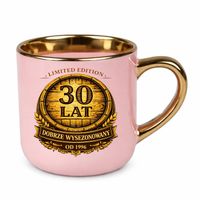 Limited edition 30 lat - dobrze wysezonowany - kubek na prezent Różowy