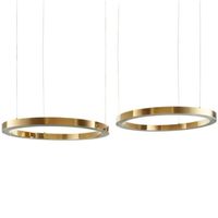 Nowoczesna lampa wisząca Circle DN924-80+80 gold Step LED 112W 3000K złota