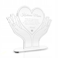 PREZENT DLA MAMY STATUETKA serce na DZIEŃ MATKI kolorowy nadruk