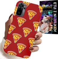 ETUI DO XIAOMI NOTE 10 / 10S - WZÓR Z WESOŁĄ PIZZĄ NA CZERWONYM TLE