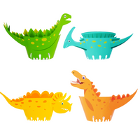 Papilotki do babeczek dinozaury urodzinowe 8 szt.