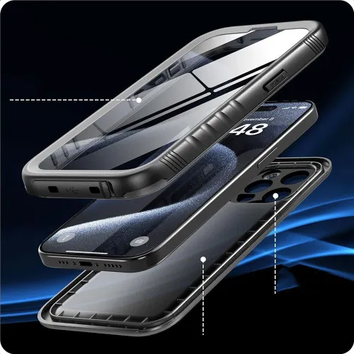 Etui Tech-Protect ShellBox IP68 na iPhone 15 - czarne na Arena.pl