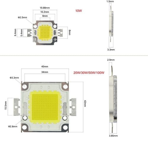 Dioda led moduł cob 20 w ciepła lub zimna do halogena na Arena.pl