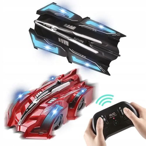 Samochód jeżdżący po ścianie i suficie czerwony RC zdalnie sterowany na Arena.pl