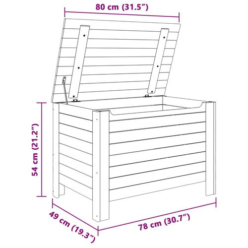 Skrzynia z wiekiem RANA, 80x49x54 cm, lite drewno sosnowe na Arena.pl