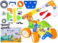 Klocki Konstrukcyjne, Elastyczne 167 El. Pojazdy Budowlane, Auto, Wyścigówka, Samolot, Robot Do Rozkręcania I Skręcania 10w1