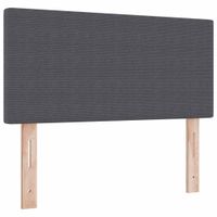 Zagłówek Z zagłówkiem ciemno szary 80 cm Tkanina rib