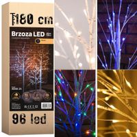 DRZEWKO ŚWIĄTECZNE BRZOZA LED DEKORACJA ŚWIĘTA 180CM 96 LED CIEPŁA