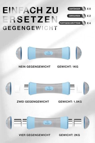 HANTLE REGULOWANE 2 X 2 KG GRUPER ZESTAW STAL ANTYPOŚLIZGOWE SOLIDNE 4 KG na Arena.pl
