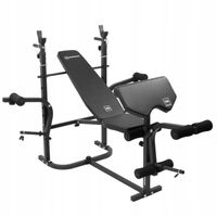 Ławka treningowa wielofunkcyjna stojaki rozpiętki modlitewnik prasa do nóg