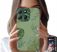 ETUI DO MOTOROLA MOTO G15 - ZIELONE LIŚCIE ROŚLINNE WZORY PLECKI
