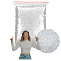 Brokat Sypki Srebrny Drobny 100g do Farb Ściań Fug Dekoracyjny Ozdobny DIY