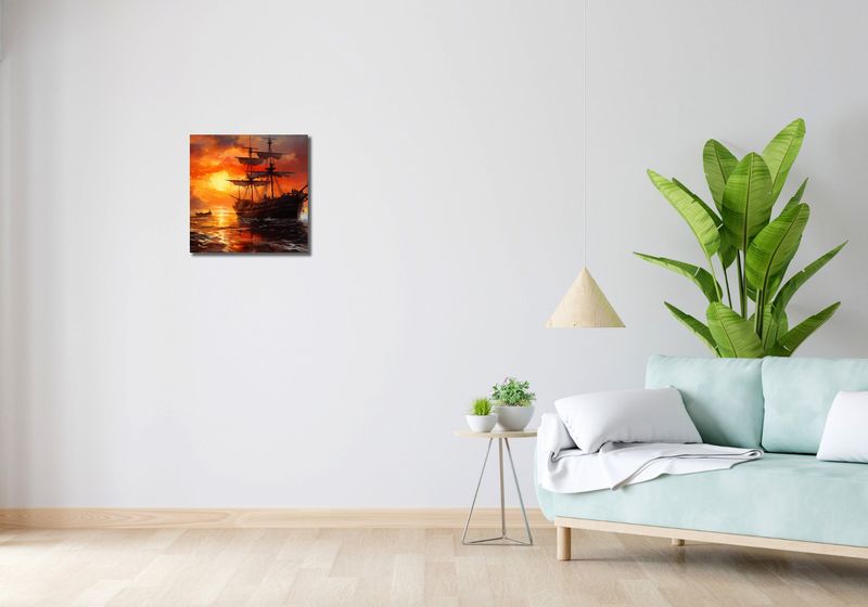 Obraz 40x40cm Ogień na Wodzie zdjęcie 2