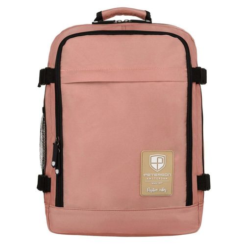 pojemny, podróżny plecak kabinowy z portem usb w różowym kolorze na Arena.pl