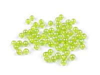 KORALIKI PLASTIK TĘCZOWE JASNY ZIELONY 6MM 30SZT