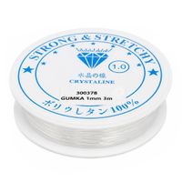 Żyłka GUMKA guma OKRĄGŁA 1mm 3m transparent 1szt.