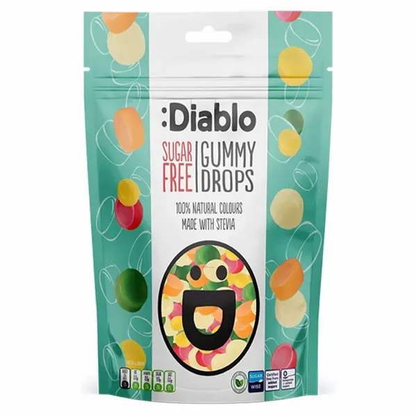 Żelki Dropsy bez Cukru Diablo, 75g zdjęcie 1