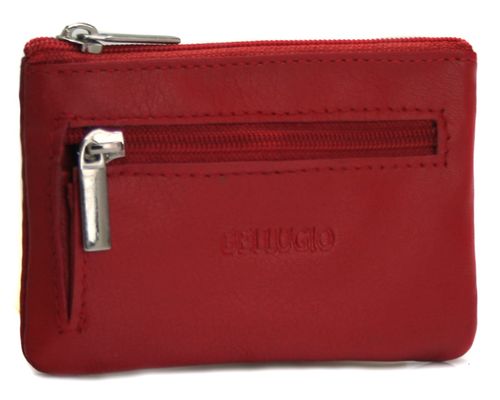 etui na klucze bellugio ze skóry naturalnej - ciemnoczerwone na Arena.pl