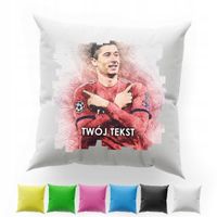 POSZEWKA Z NADRUKIEM BAWEŁNIANA 40x40CM - LEWY LEWANDOWSKI ROBERT PIŁKA