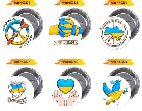 Przypinki buttony SOLIDARNOŚĆ Z UKRAINĄ na Arena.pl