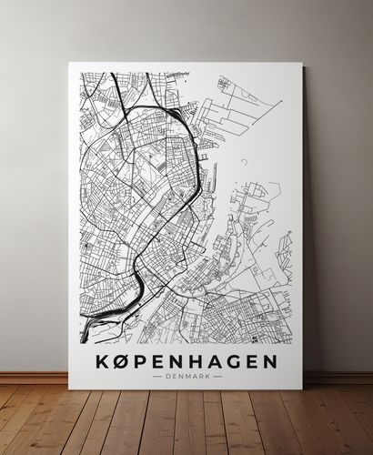 Plakat mapa plan miasta Kopenhaga 70x100 cm na Arena.pl