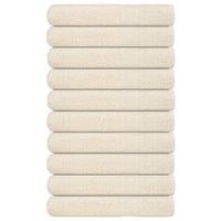 Ręczniki, 10 szt, kremowe, 100x200 cm, 360 g/m², bawełna 100%