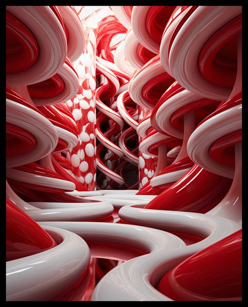 Plakat 40x50cm Czerwone Wiry zdjęcie 2