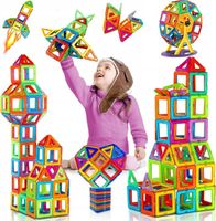 DUŻE KLOCKI MAGNETYCZNE Magnetic Tiles 3D KONSTRUKCYJNE zestaw XXL 104 el