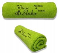 RĘCZNIK Z HAFTEM PREZENT na Rocznicę Ślubu 50 40