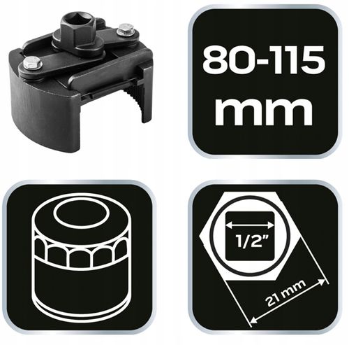 Klucz do filtra oleju automat 80-115mm NEO 11-380 na Arena.pl