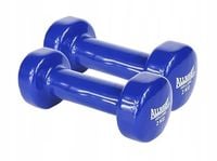 Zestaw hantli ciężarki hantle fitness 2x2 kg blue