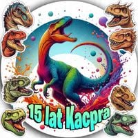 OPŁATEK NA TORT 20CM - DINOZAUR DINO DEKORACJA URODZINOWA + IMIĘ 15CM 18CM