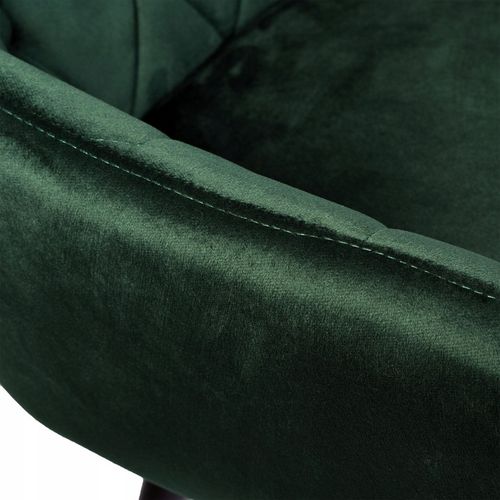 KRZESŁO WELUROWE TAPICEROWANE NOWOCZESNE CZARNE NOGI BUTELKOWA ZIELEŃ na Arena.pl