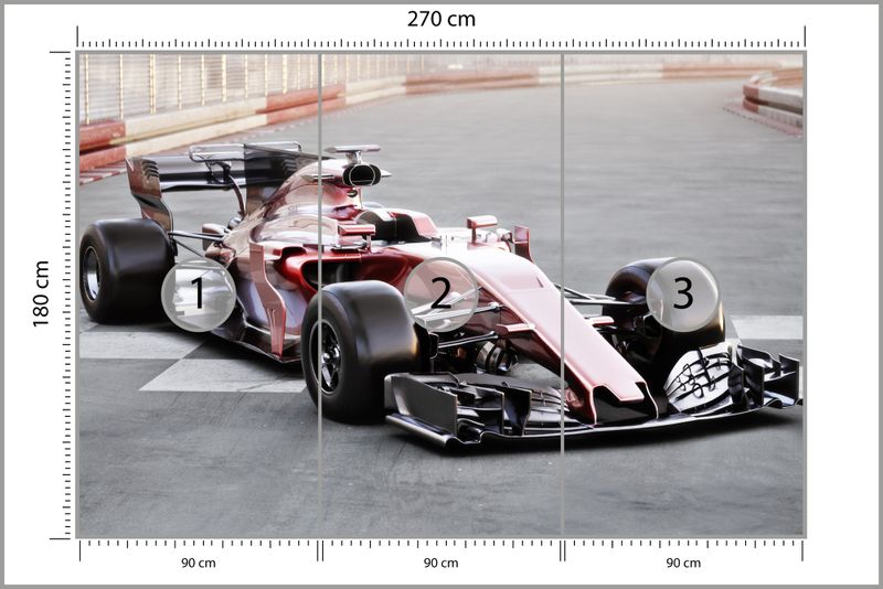 Emaga Fototapeta Bolid F1 Na Lini Startu Flizelina Zmywalna 270x180 zdjęcie 3