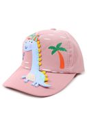 Czapka z daszkiem bejsbolówka dziewczęca DINO różowa 50-54 YOCLUB