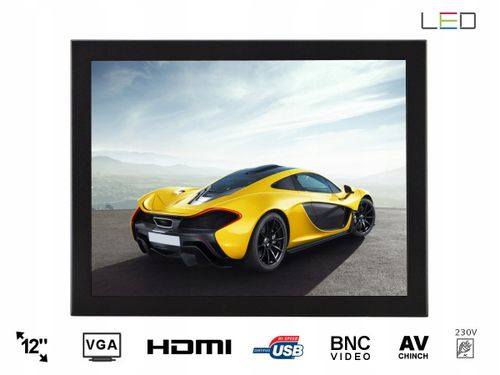 Monitor OPEN FRAME 12'' VGA HDMI USB 12V 230V na Arena.pl