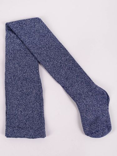 Rajstopy dziewczęce bawełniane z lurexem biało-granatowe 92-98 YOCLUB na Arena.pl